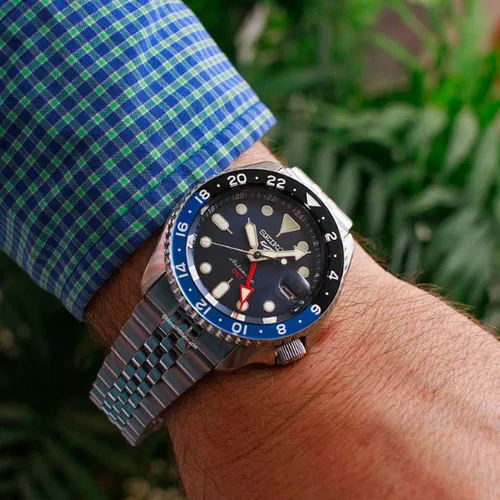 Reloj Nuevo Seiko 5 Sports Gmt Automatico Azul Entrega Inm