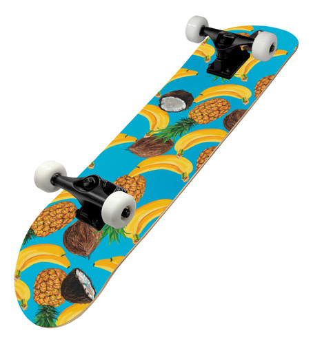 Patineta Musa Skateboards Modelo Trocipal Con Llanta Blanca Para Todos Los Niveles De Patinadores 31x8 Pulgadas Madera De Maple Para Trucos Regulares Y Avanzados Solo Pam