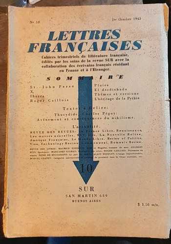 Lettres Francaises N° 10 Octubre 1943 C1