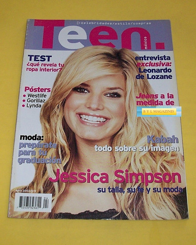 Jessica Simpson Revista Teen Lynda Kabah Westlife Gorillaz