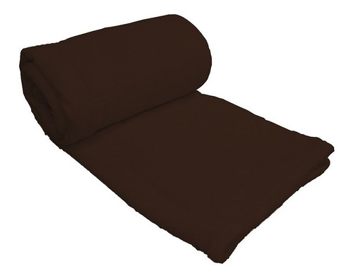 Frazada Mantra Microfibra color chocolate con diseño liso de 220cm x 160cm