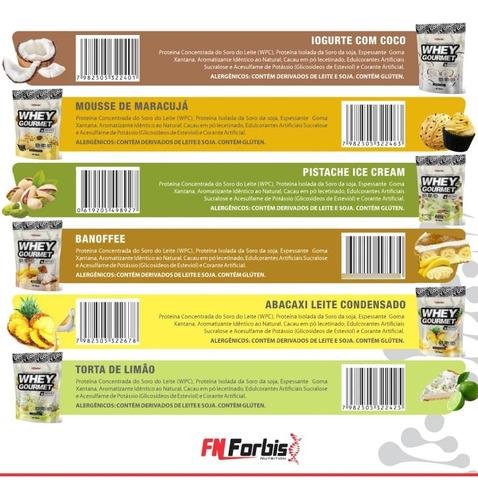 Suplemento Em Pó Fn Forbis Whey Gourmet Proteínas