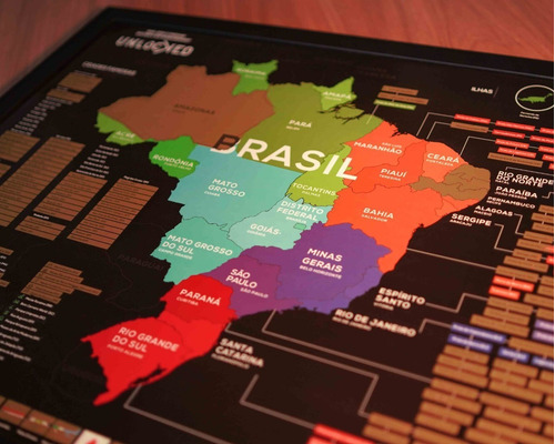 Mapa Do Brasil De Raspar Unlocked Com Moldura