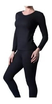 Imagen 1 de 4 de Conjunto Térmico Afelpado Negro Para Dama Member's Mark