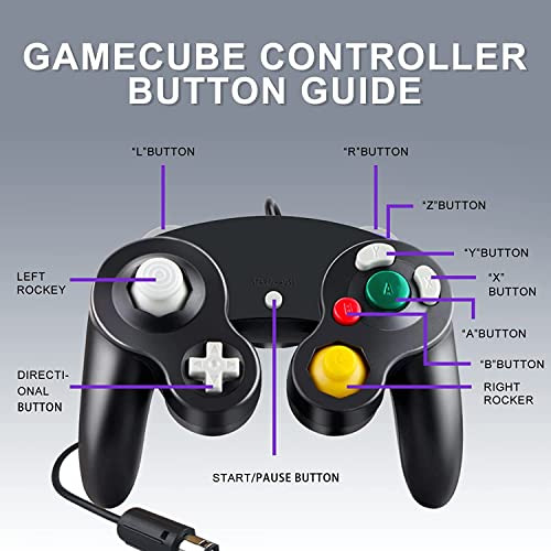 Burcica 4 Mandos Para Gamecube, Con 4 Cables De Extensión Y