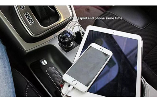 Imagen 7 de 7 de Manos Libres Bluetooth Y Transmisor Radio Fm 2 Puertos Carga Rapida Usb 3.1a Entrada Para Memoria Sd Para Auto