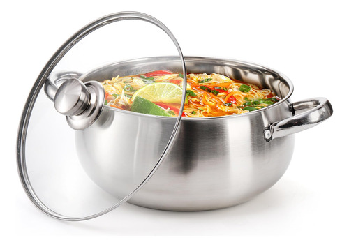 Zenfun Olla De 4 Cuartos De Galon Con Tapa De Vidrio, Olla D