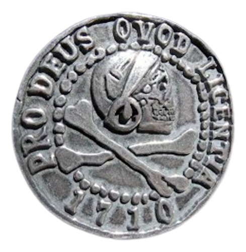 Moneda Calavera Plata .925 Pirata Nathan Drake Cofre