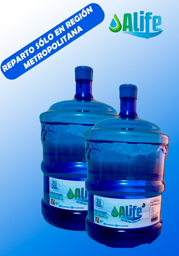 Agua Purificada Alcalina 2 Bidones + Carga