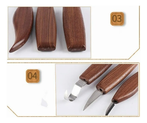 O 5 Piezas De Cuchillo Para Tallar Madera Cincel Para