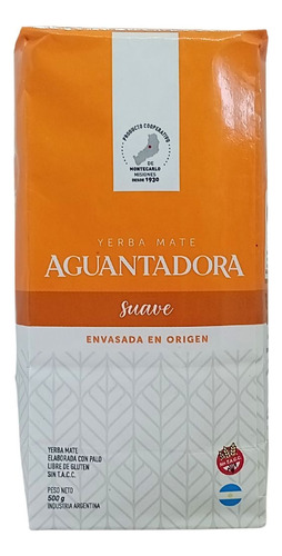 Yerba Mate Aguantadora Suave Pack 2 X 500 Gr Sin Tacc