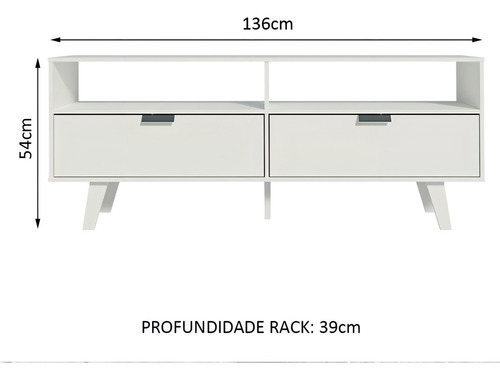 Soporte para TV Madesa Oslo de hasta 55 pulgadas con 2 puertas, color blanco