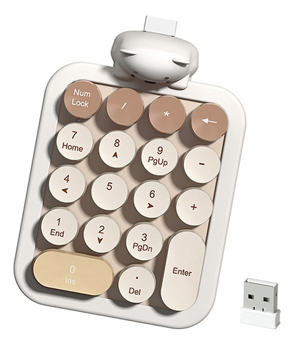 Teclado Numérico Mofii 052 Little Bear En Té Con Leche