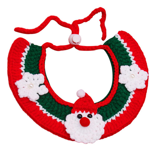 Collar De Gato Tejido, Decoración Festiva De Papá Noel,