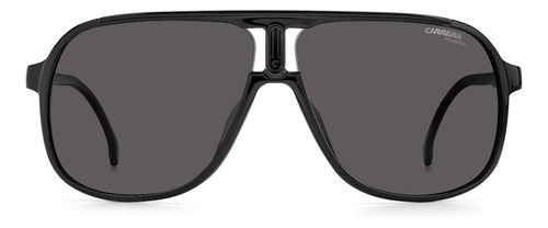 Lentes Sol Carrera 1047s Iconic Pilot Polarized Retro 62mm Lente Gris Oscuro Varilla Negro Armazón Shiny Black/dark Grey 807/m9 Polarized