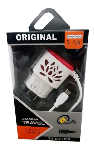 Cargador Samsung Fast Charge 2.1 Amp Mas 2 Puertos Usb X2und