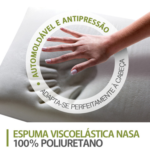 Kit Com 3 Travesseiros Nasa Luxo Alto 17cm - Macio