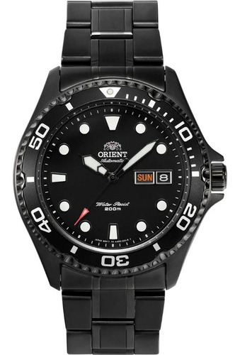 Reloj Orient Faa02003b9. Acero Negro. Automatico. Diver Color de la malla Negro Color del bisel Negro Color del fondo Negro