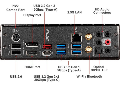 Imagen 6 de 8 de Tarjeta Madre Msi Z490 Gaming Intel Ddr4 Usb 3.2 Hdmi Bagc
