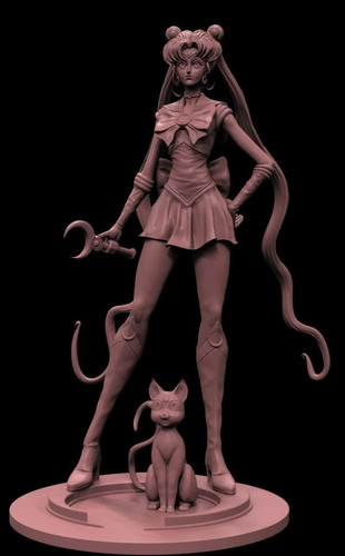 Archivo Stl Impresión 3d - Sailor Moon And Luna