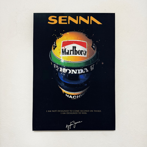 Cuadro Canva Decorativo F1 Senna 46x65 Cm