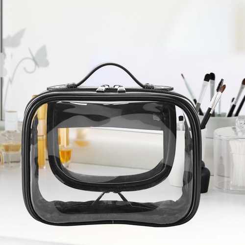 Estuche De Cosméticos Transparente Con Múltiples