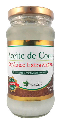 Aceite De Coco Extravirgen 220ml Fitmedic