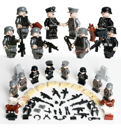 Figura De Soldado Juguete-la Segunda Guerra Alemana, 8 Pieza