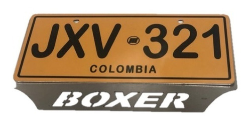 Portaplaca Boxer En Acero Inoxidable