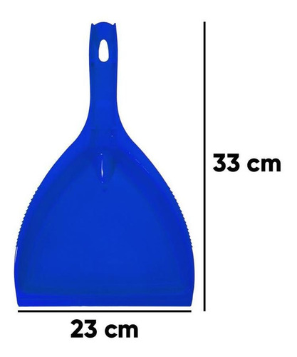 Pá Plástica Com Cabo Curto Azul Odim