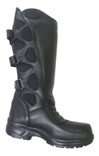 Botas Moto Supervisor 100% Cuero. Canilleras.punta Seguridad