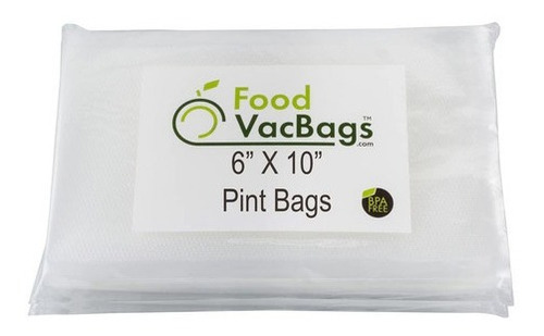 100  bolsas Foodvacbags 6  x 10  pinta Tamaño 4  mil Sella