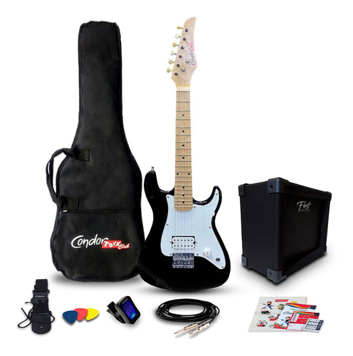 Kit Guitarra Juvenil Condor Toys Club Rx1 Bk + Amplificador