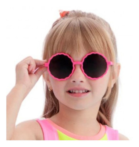 Imagem 1 de 2 de Óculos De Sol Infantil Mon Sucré Juju Pink 21010 Proteção