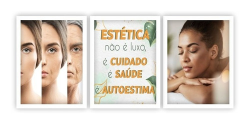 Quadro Moldura 60x80cm Harmonização Estética Massagem Frase