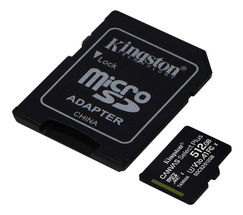 Tarjeta de memoria Kingston SDCS2/512GB Canvas Select con adaptador SD 512GB