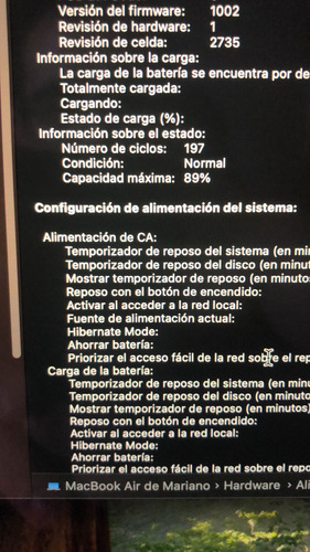 Apple Macbook Air M1 2020 13' 8gb Ssd 500gb Plateado (Usado)