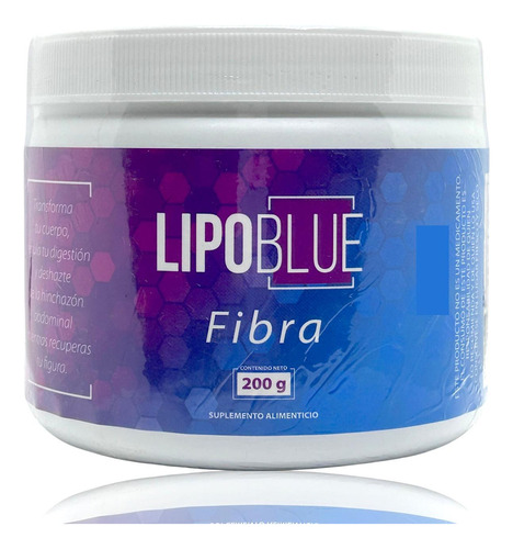 Fibra Lipo Blue 200 Grs En Polvo Enzimas Probióticos