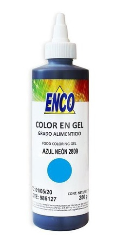 Color Gel Azul Neon 250 Grs Enco 2809-250