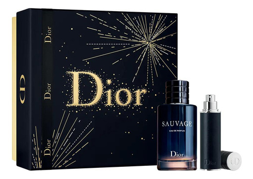 Kit de eau de parfum Sauvage Dior de 100 ml, más 10 ml