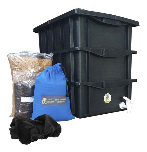 Kit Composteira Doméstica 15lts