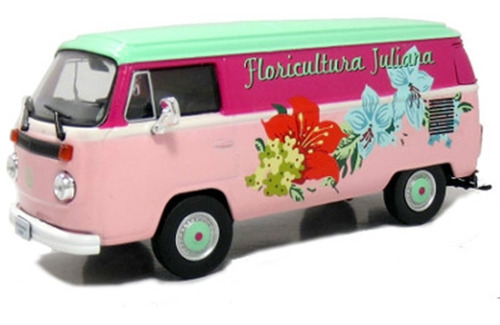 Volkswagen Kombi T2 Floricultura Juliana Serv Do Brasil 1 43 Cor Rosa+roxo+verde