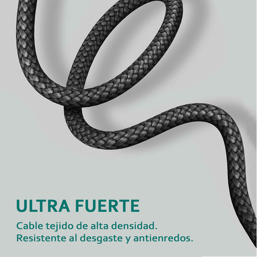 Imagen 4 de 5 de Cable De Carga 2 Metros De Usb C A Usb C Pd 65 Watts Cofolk