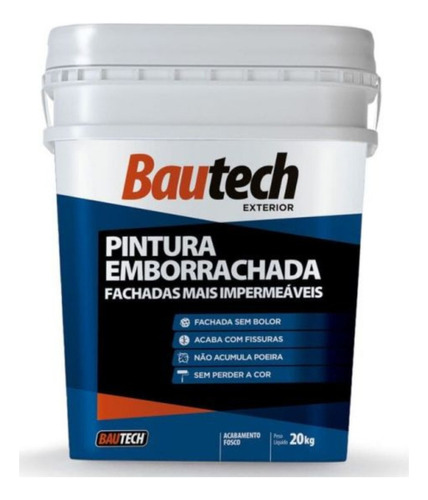 Tinta Pintura Emborrachada Impermeabilizante 20kg Cores 18l Acabamento Fosco Cor Platina