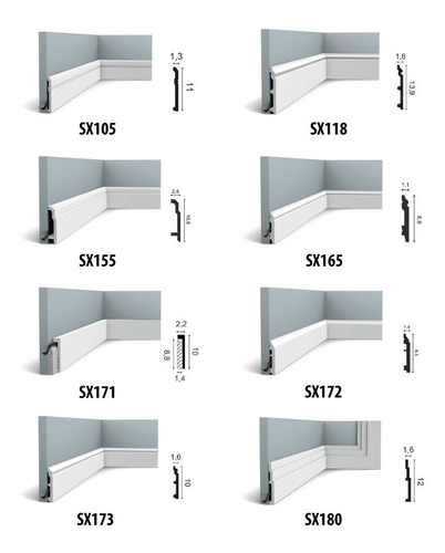 Rodapie Decorativo 2mts Duropolymer Orac Decor