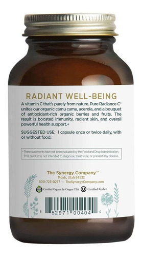 Pure Synergy Pure Radiance C Wholefood 100%natural Vitaminac