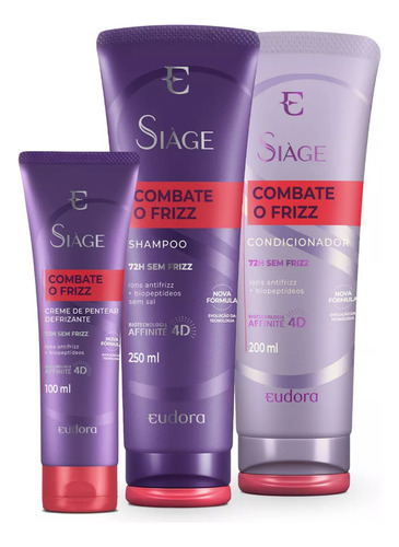 Kit Siàge Eudora Combate O Frizz (3 Itens)
