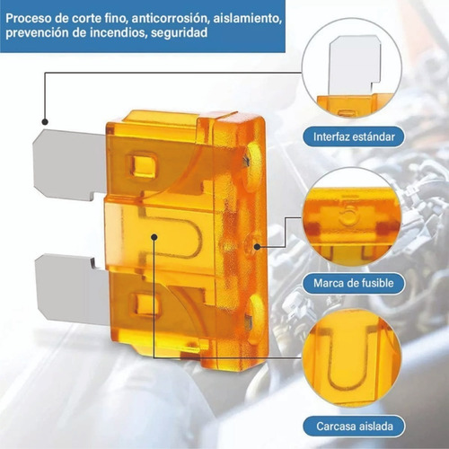 Kit De Fusibles Automotrices Con Caja 100 Pz