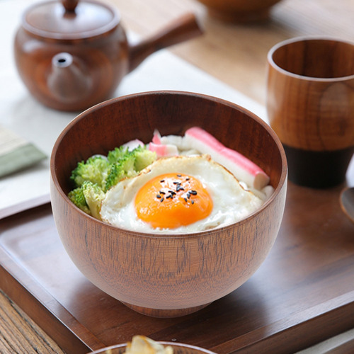 Cuenco De Cocina De Madera Para Ensalada De Frutas, Fideos,