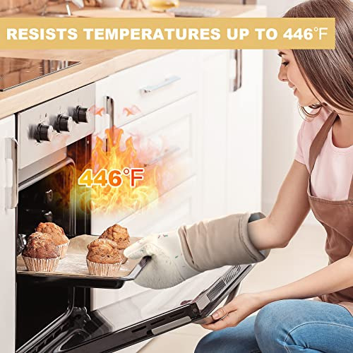 Manopla De Horno Auauy, Manoplas Impermeables De Silicona Pa